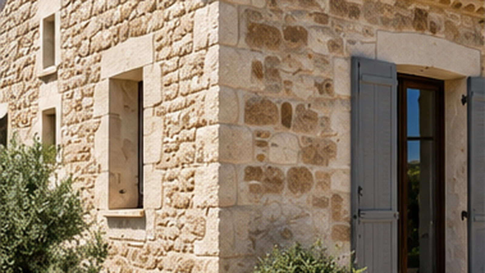 Façade en pierre naturelle